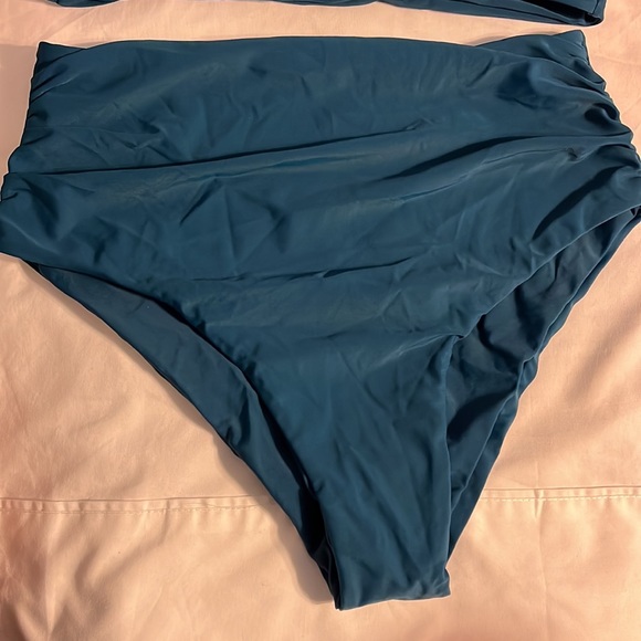 ZAFUL Womens Knotted Front Tankini Set High Waisted Bikini Scoop Neck Swimsuit - Picture 3 of 6